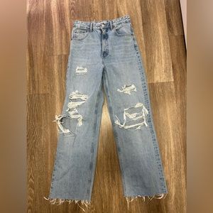 Zara high waisted light wash jeans